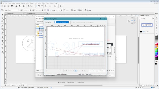 Preserve Cutting Order – screenshot